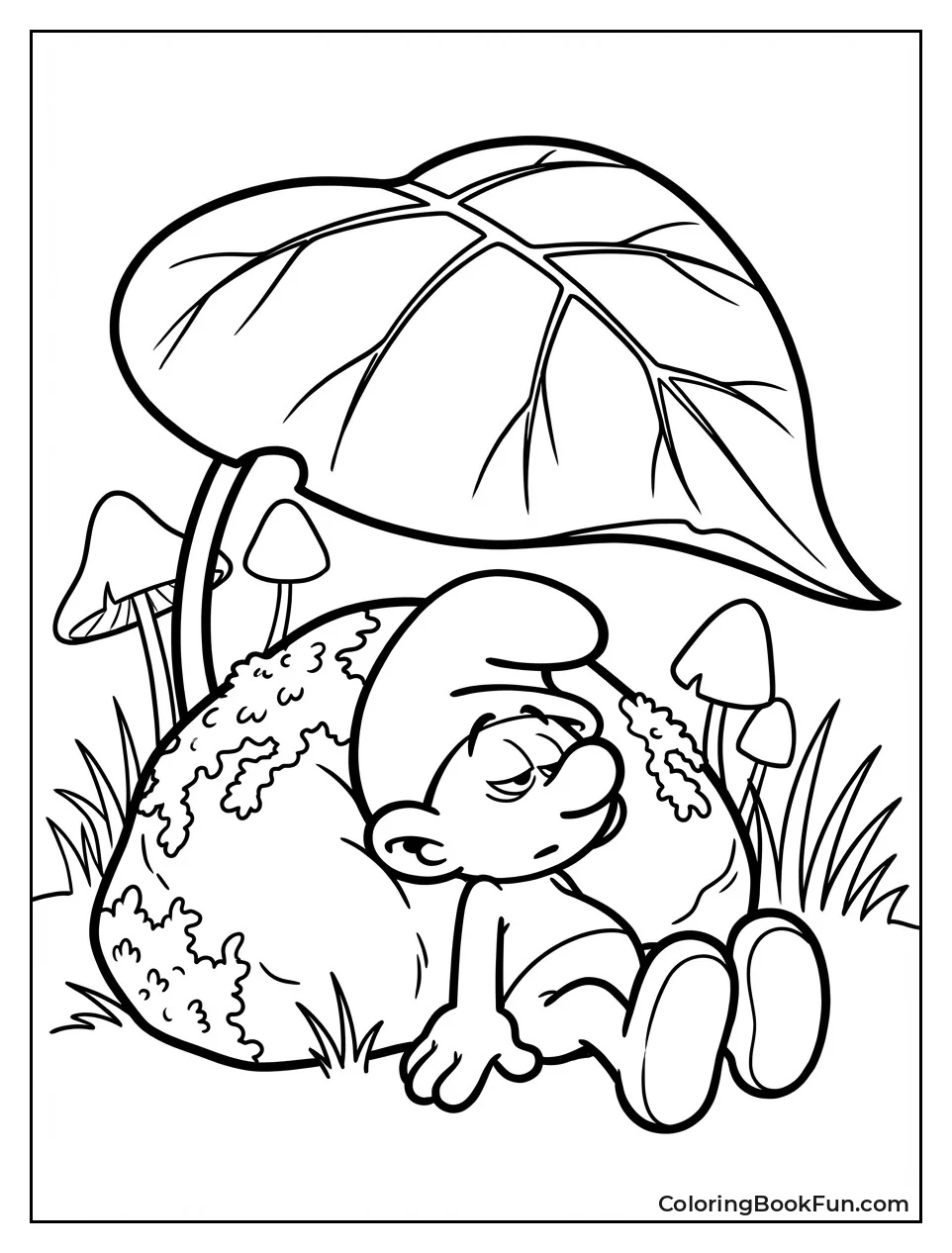 Lazy Smurf Naps Peacefully