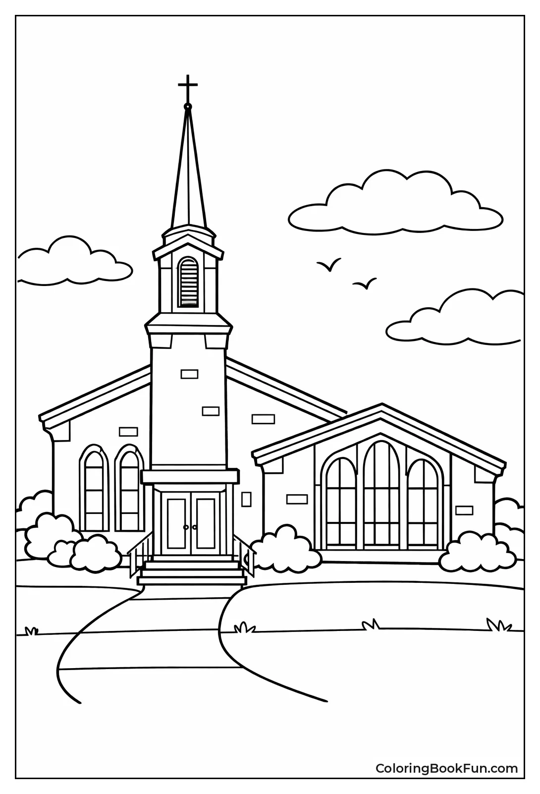 LDS Chapel with Steeple