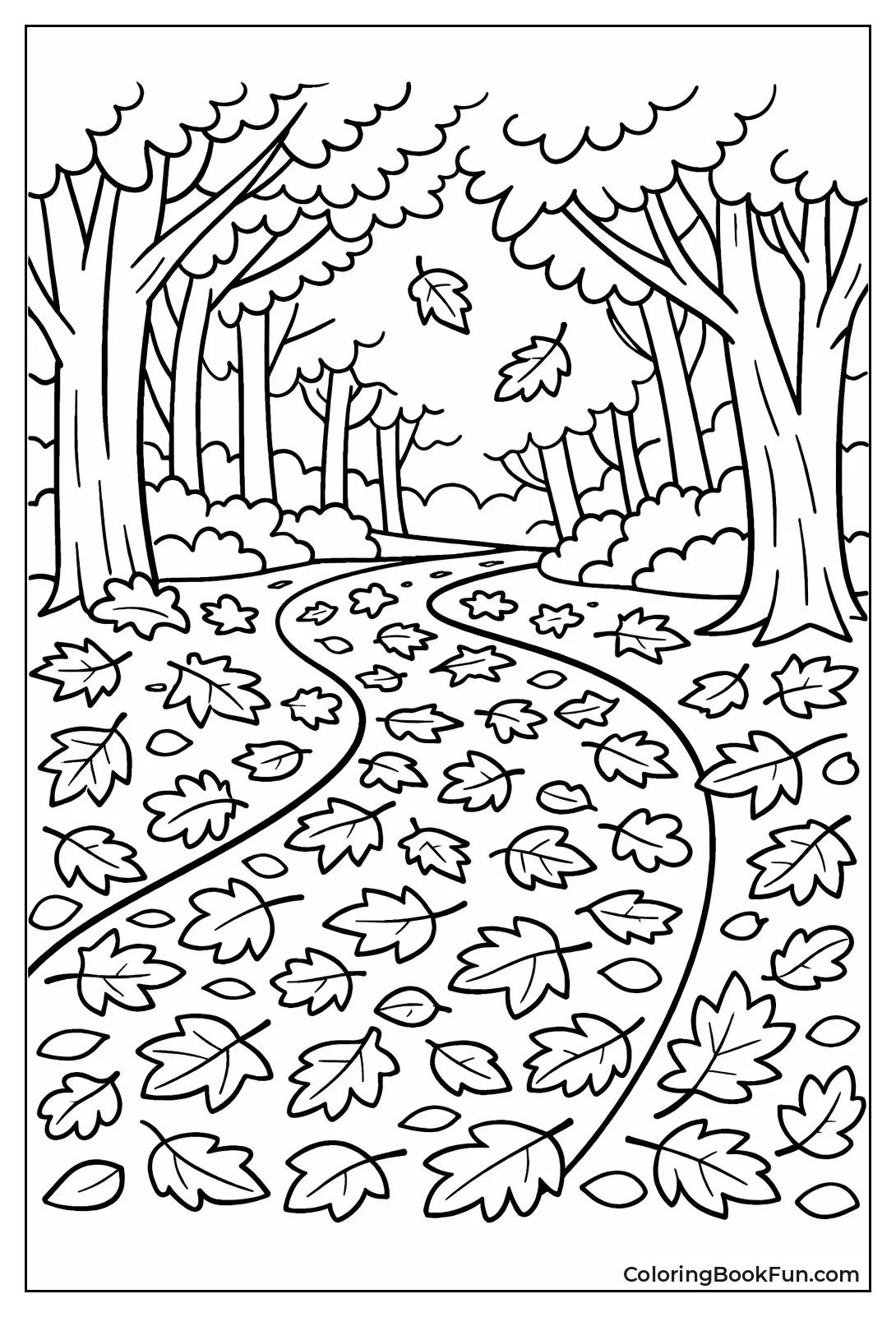 Path through Autumn Leaves