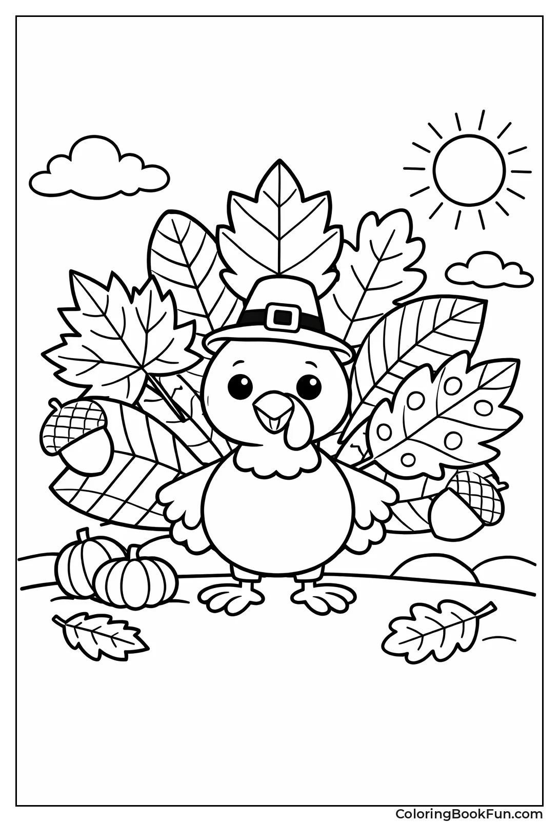 Turkey with Leaf Feathers