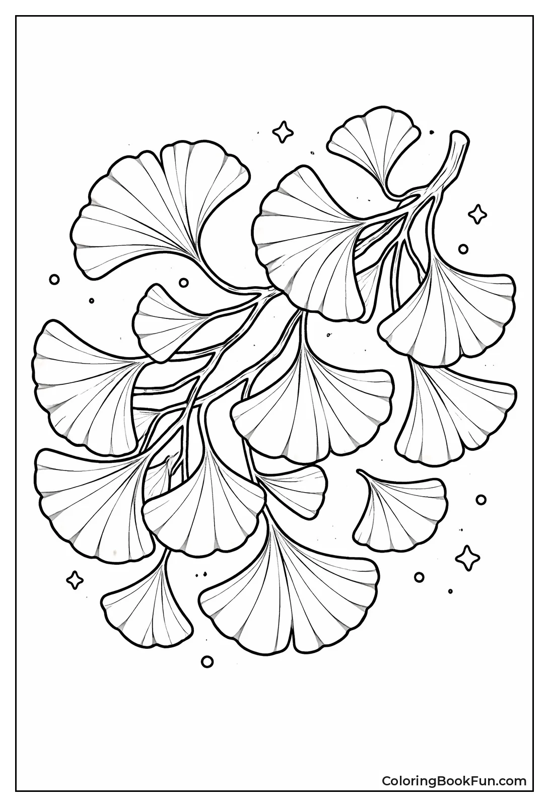 Fan-Shaped Ginkgo Leaves