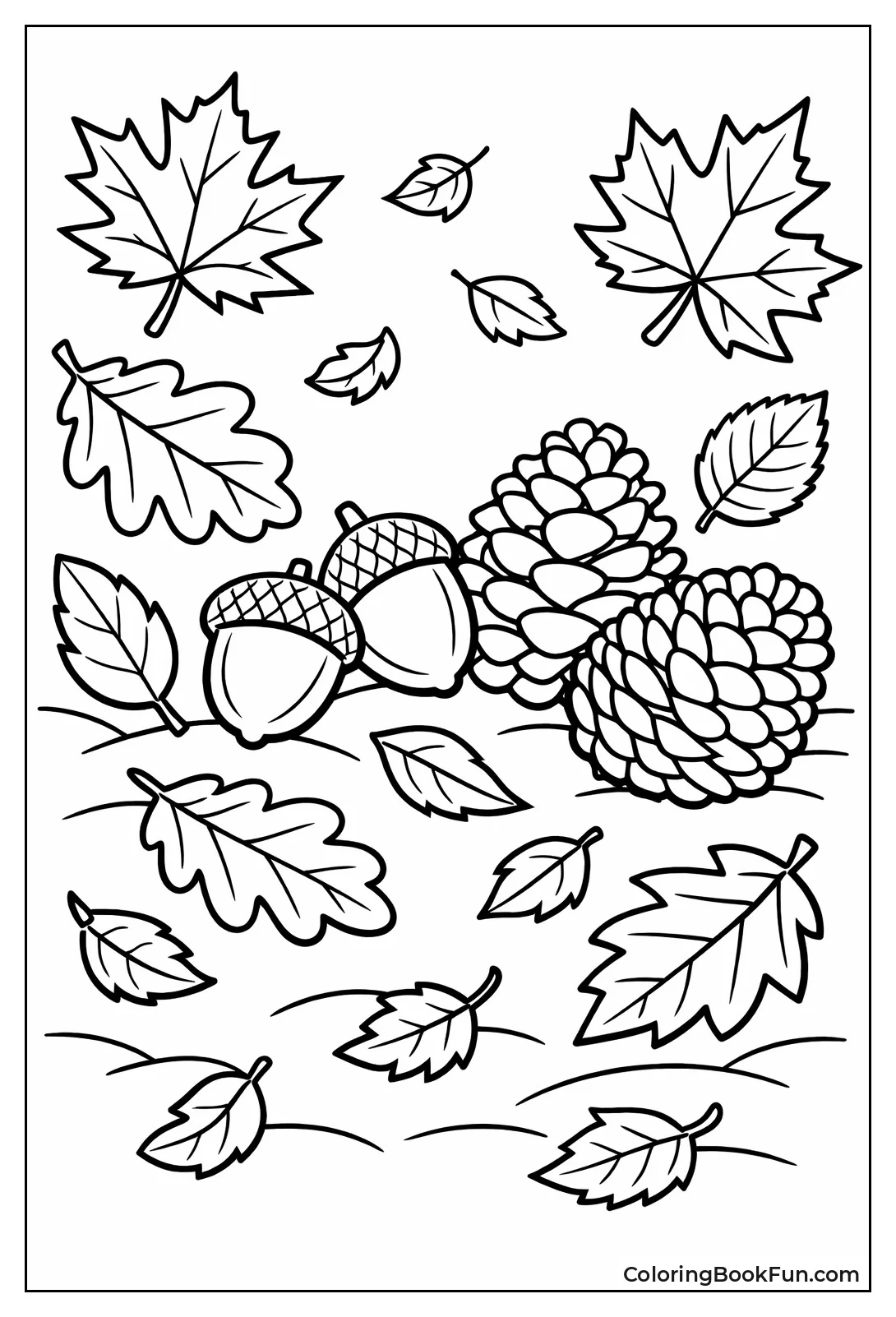 Leaves with Acorns