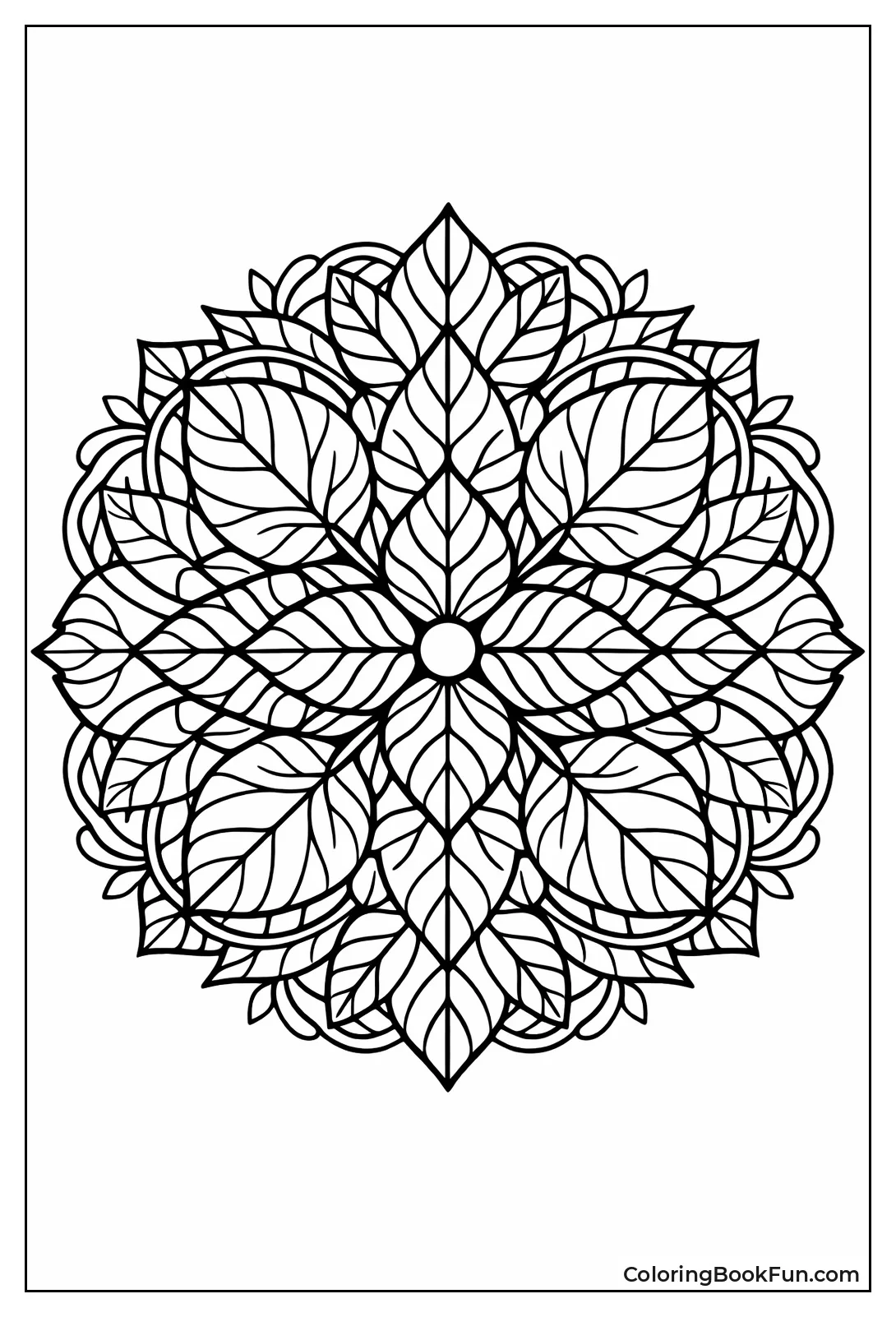Symmetrical Leaf Mandala