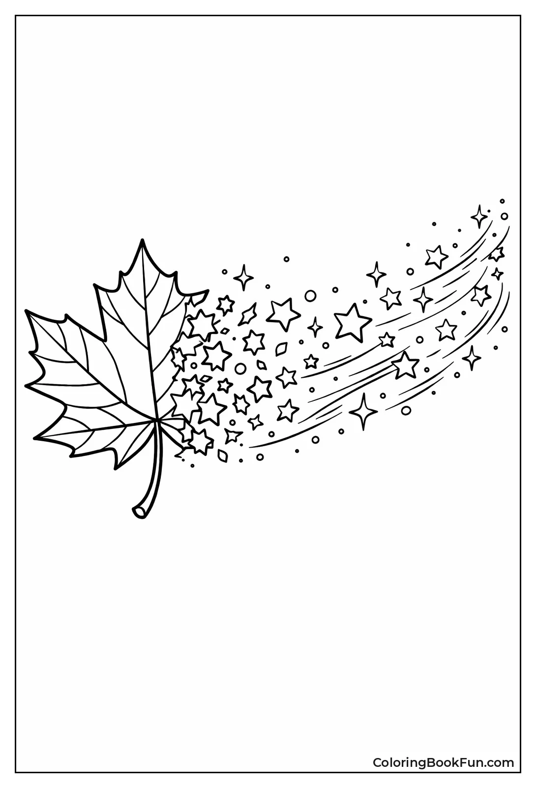 Starry Disintegrating Maple Leaf