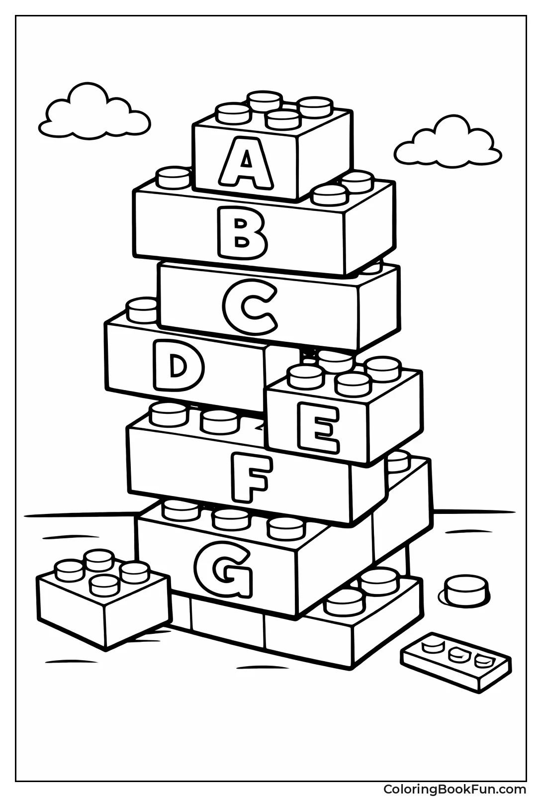 Alphabet Bricks Stacked High