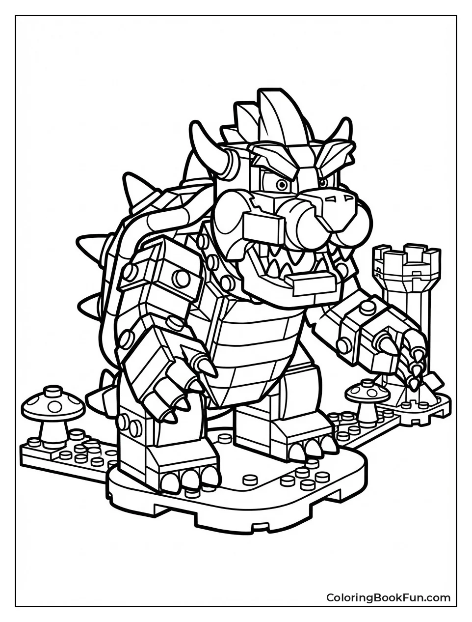 Lego Bowser Stacks Bricks