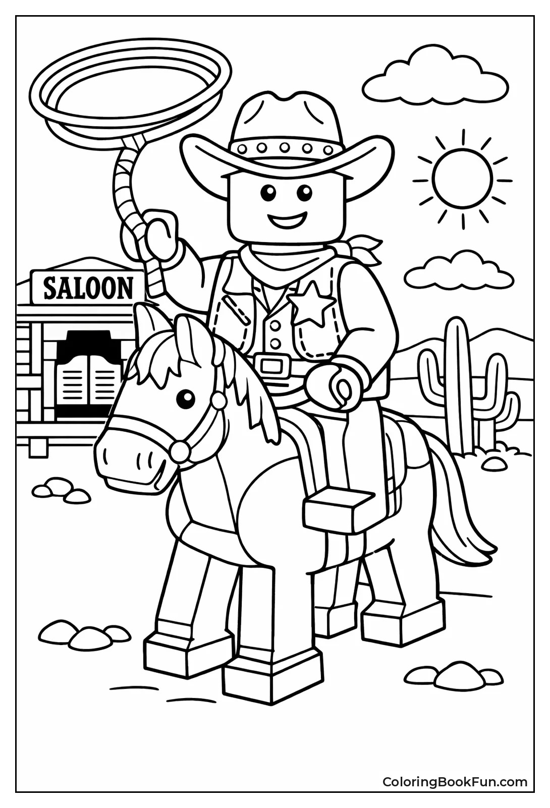 Lego Cowboy Minifigure Pose