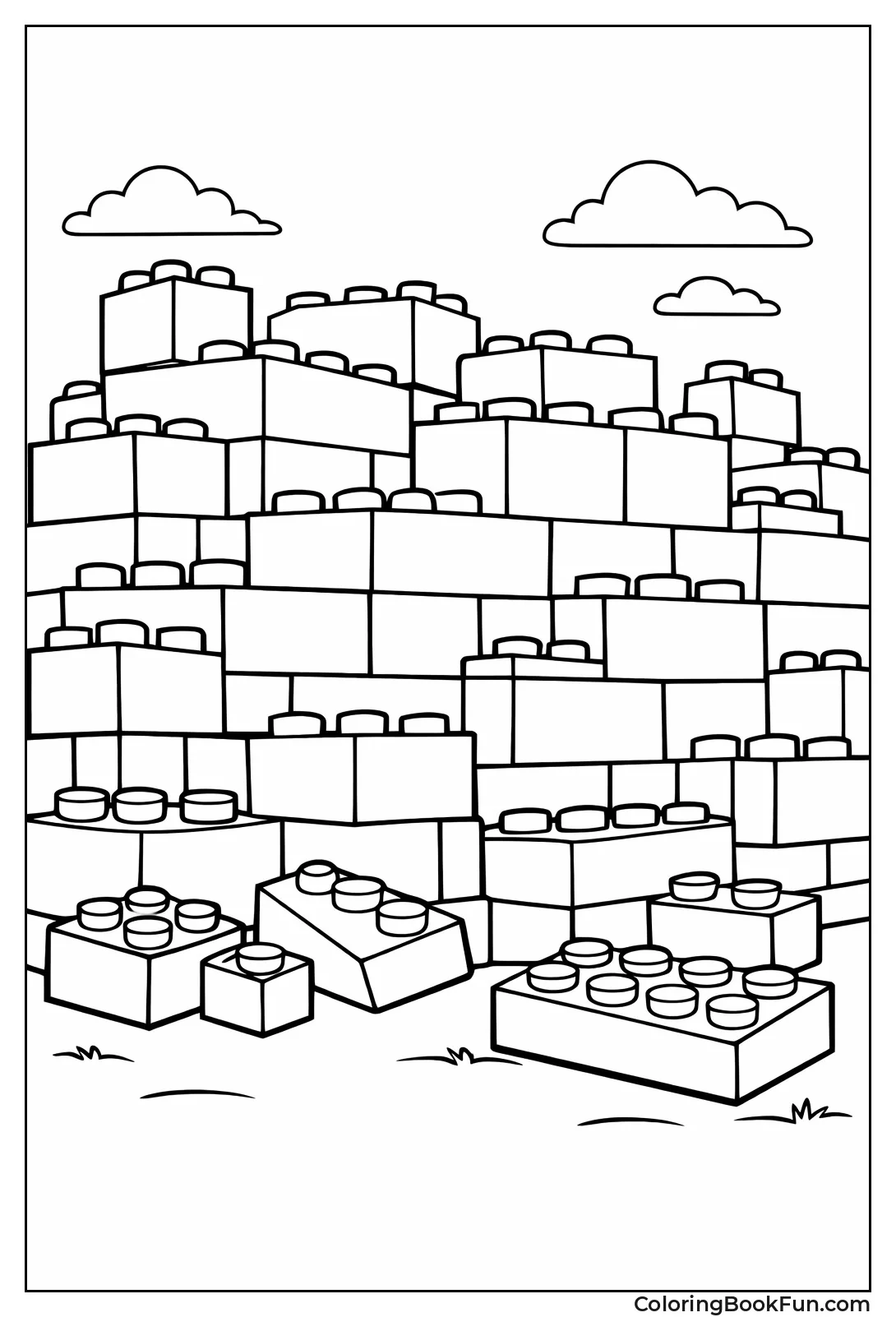 Giant Stacked Brick Wall