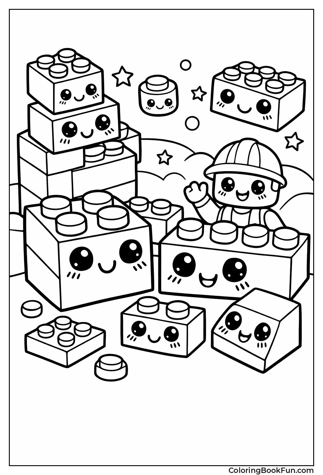 Kawaii Bricks with Eyes