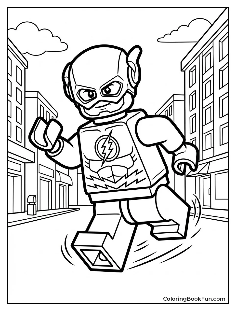 Lego Kid Flash Dashes Forward
