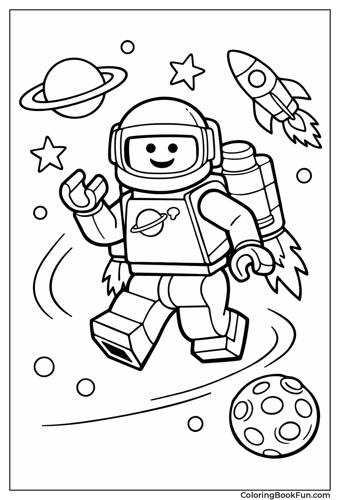 Astronaut Floats in Space