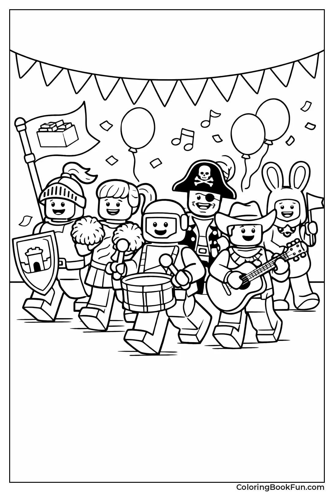 Minifigures March in Parade