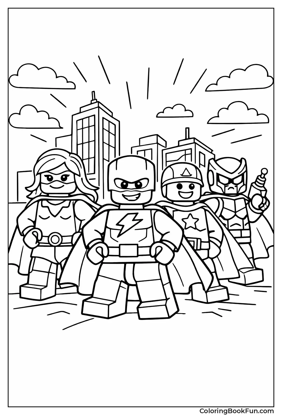 Superheroes Pose Heroically