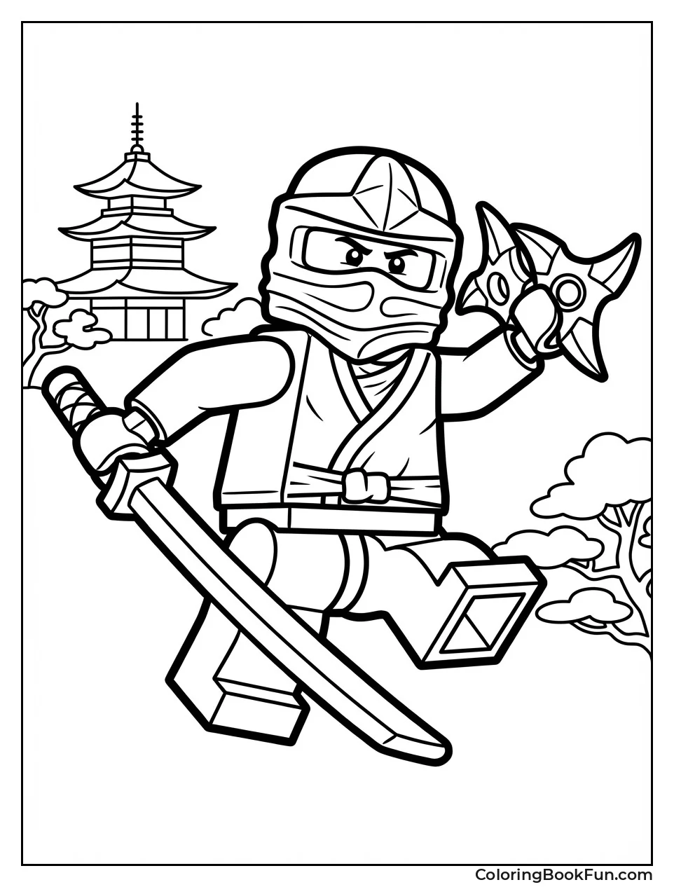 Lego Ninja Wielding Sword