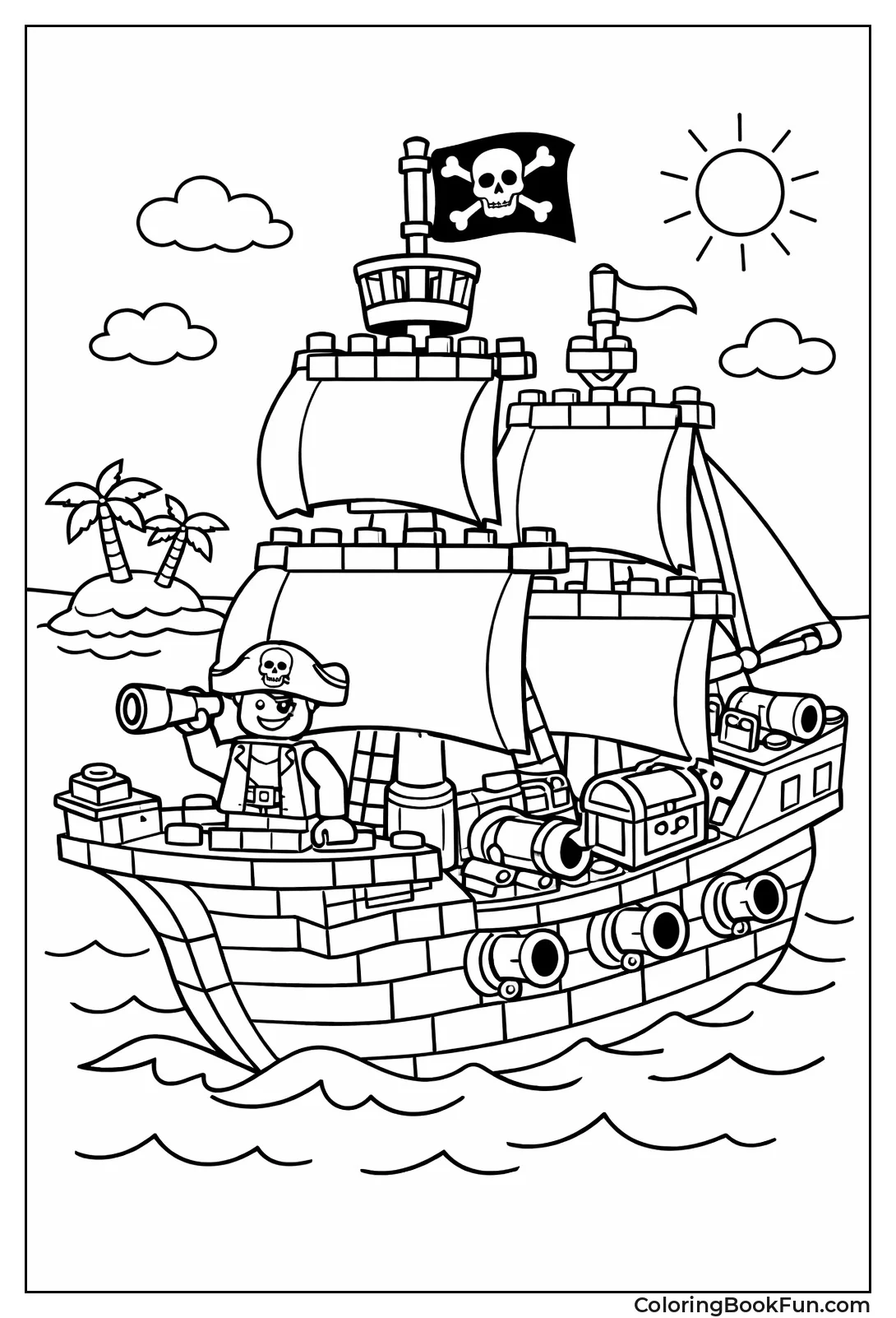 Pirate Ship Sails High