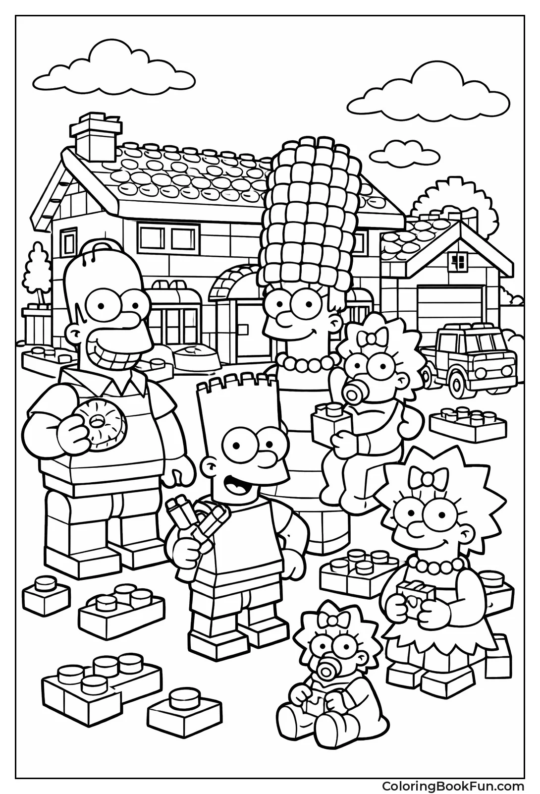 Lego Simpsons Build Houses