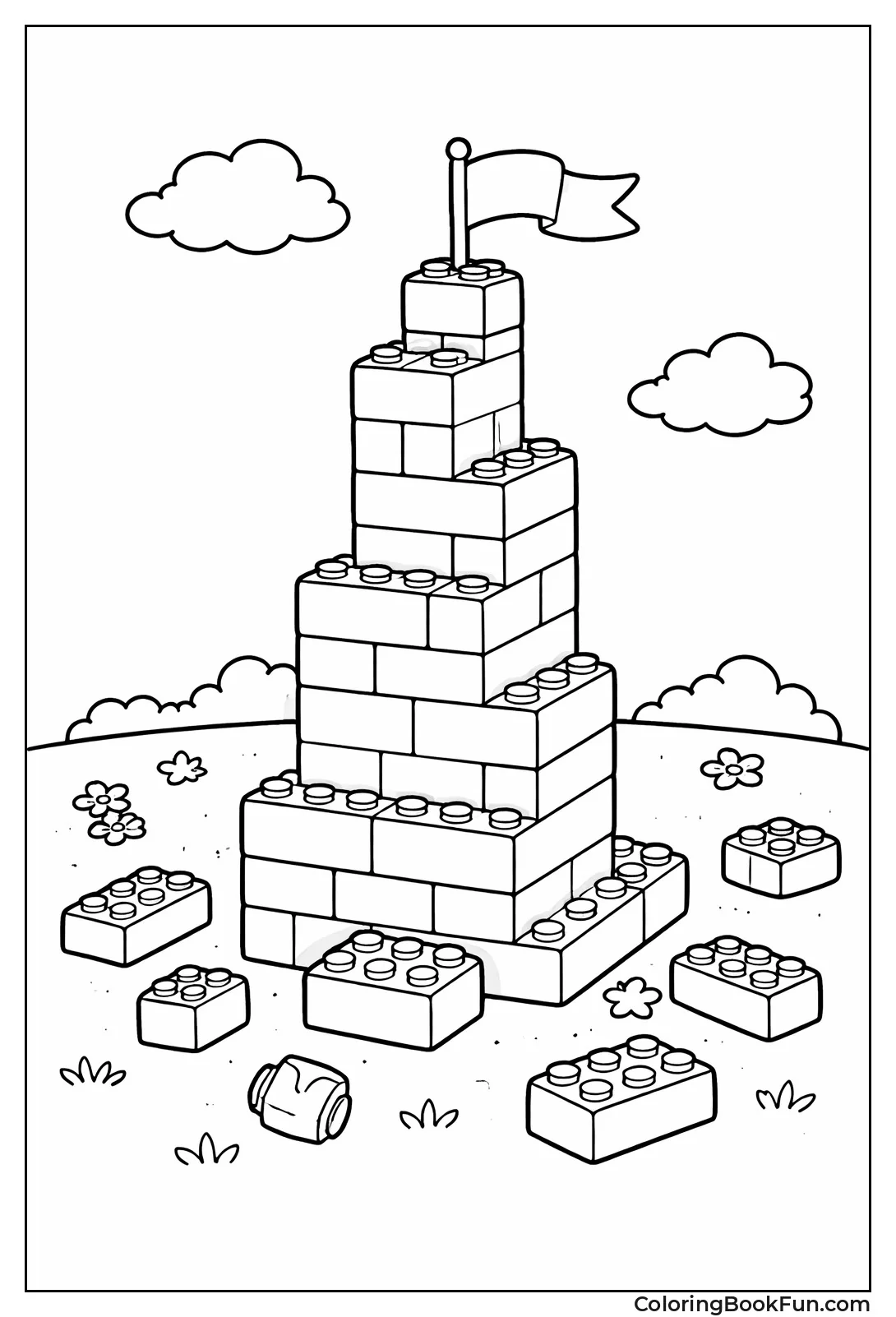 Tall Stacked Brick Tower