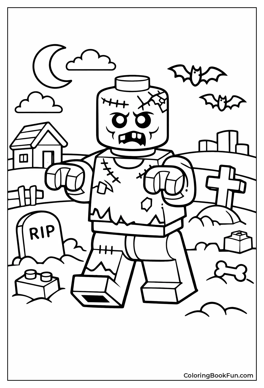 Lego Zombie Minifigure Posing