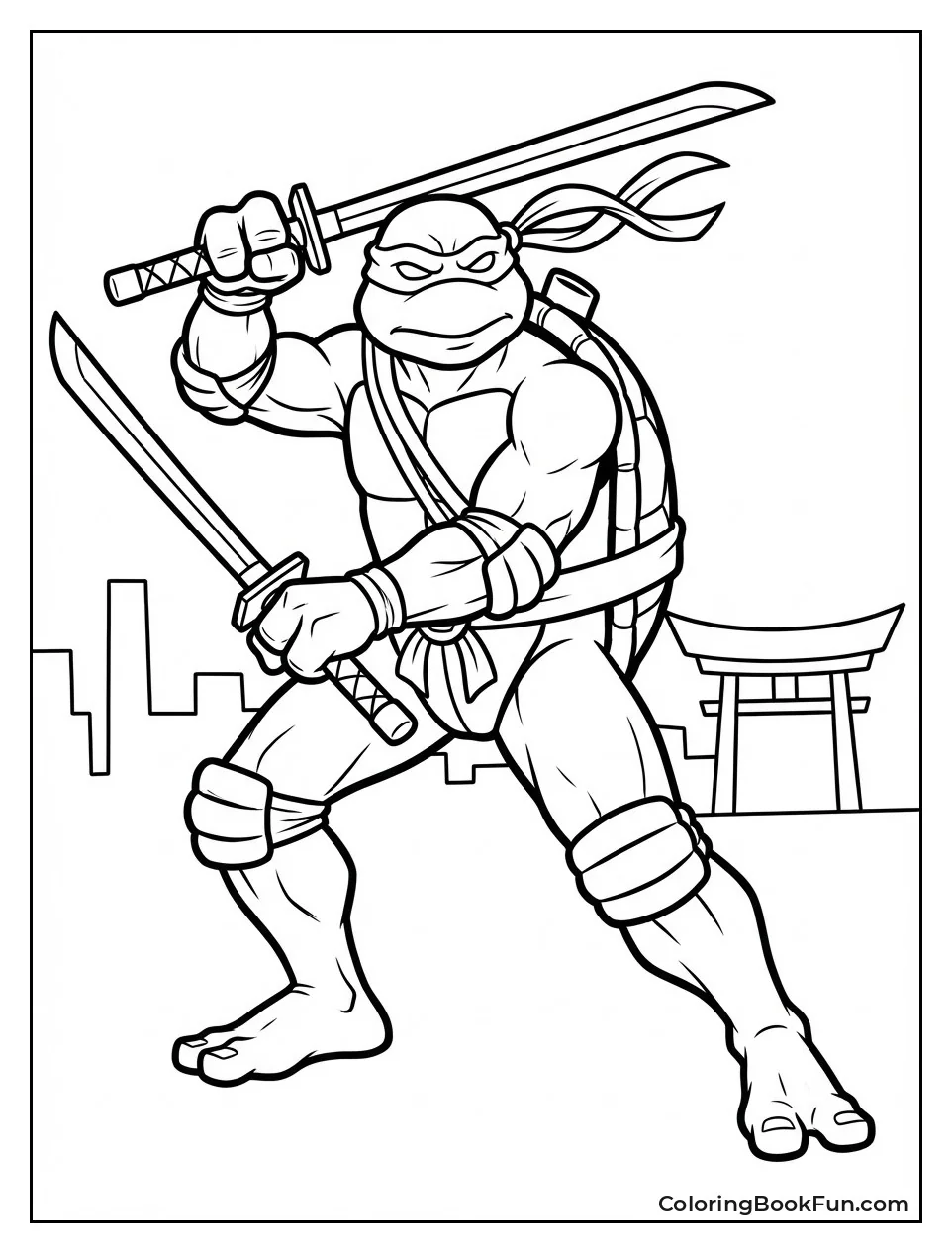 Leonardo Leads with Drawn Katanas