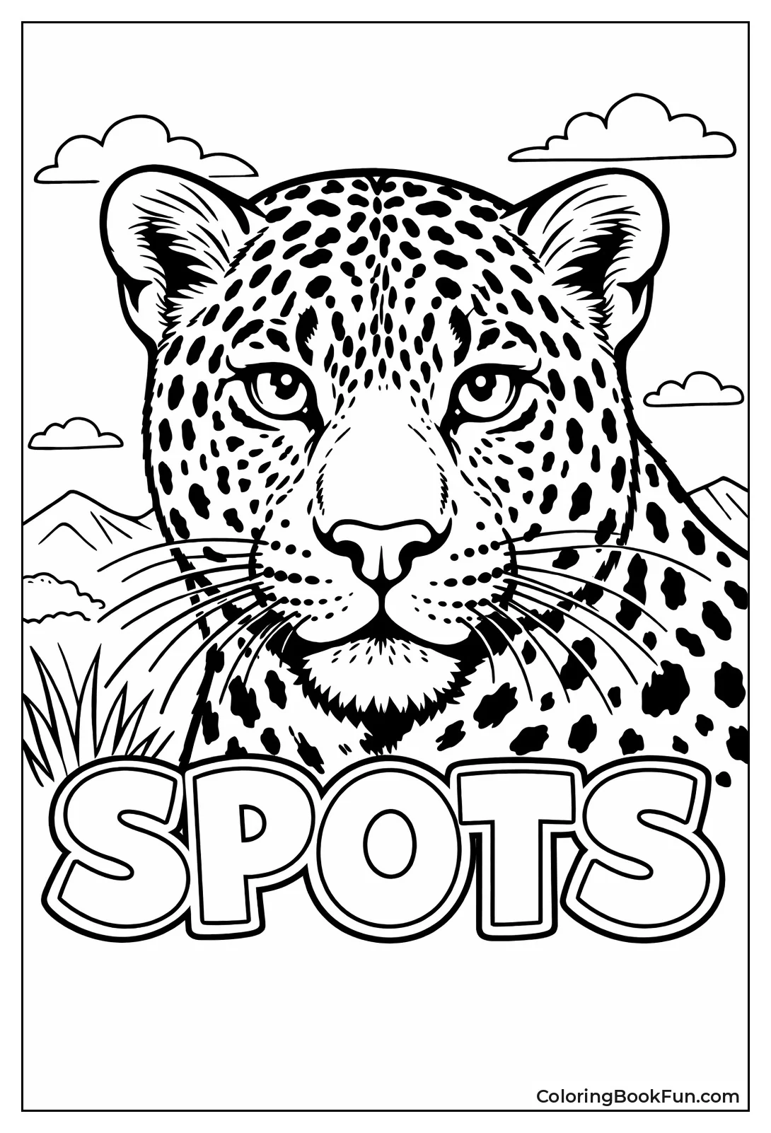 Detailed Leopard Face Closeup