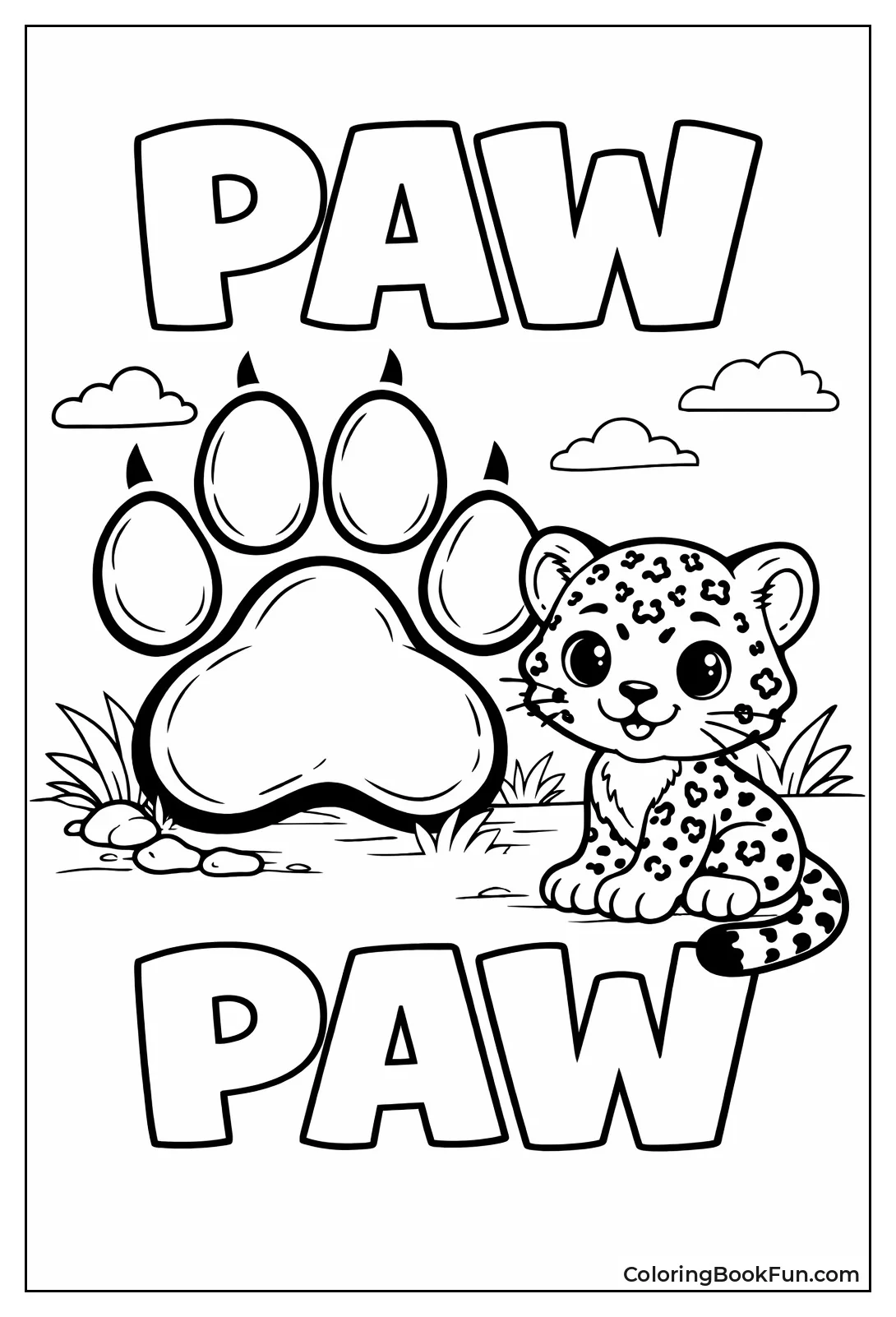 Leopard Paw Print Cub