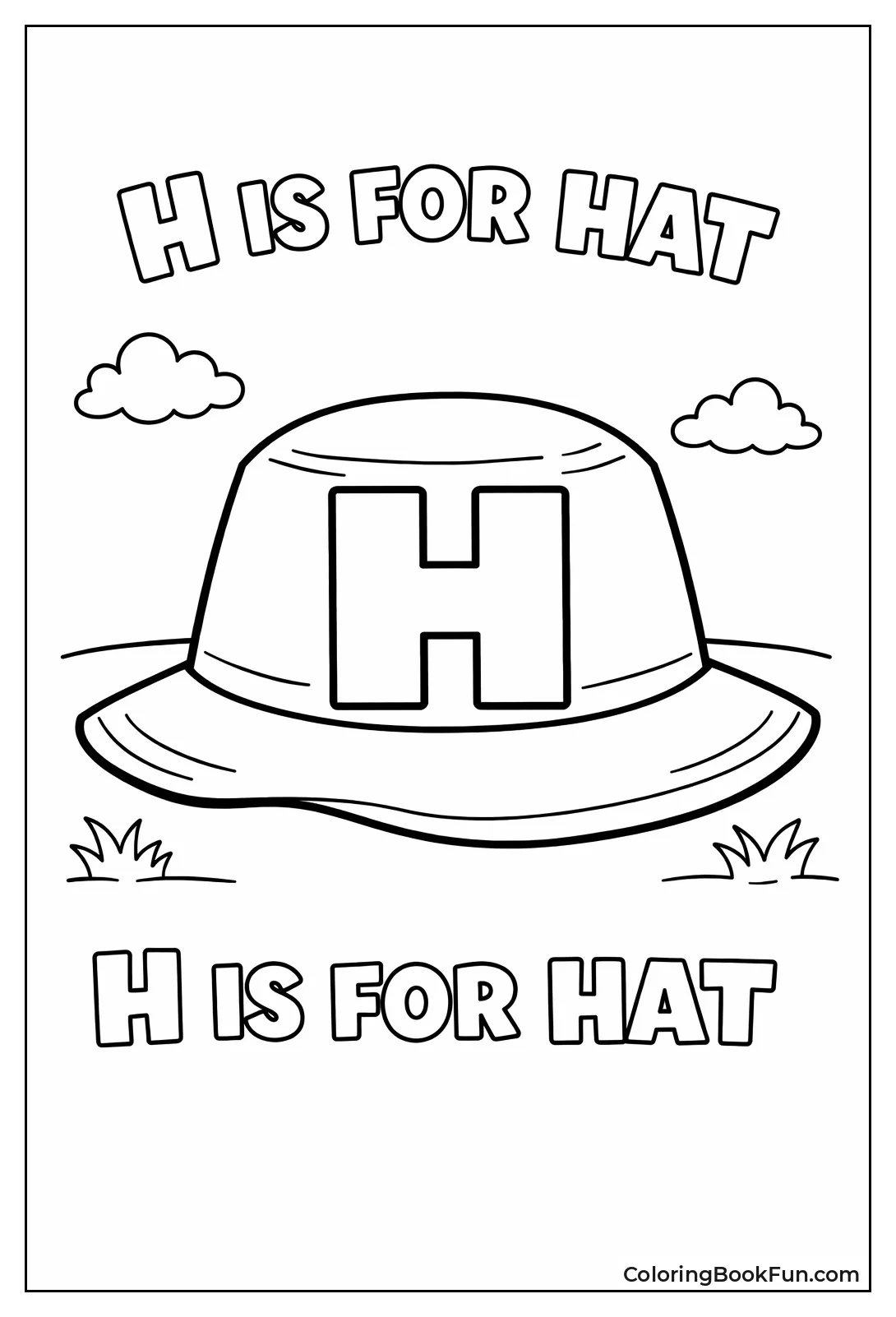 Letter H Hat Shape
