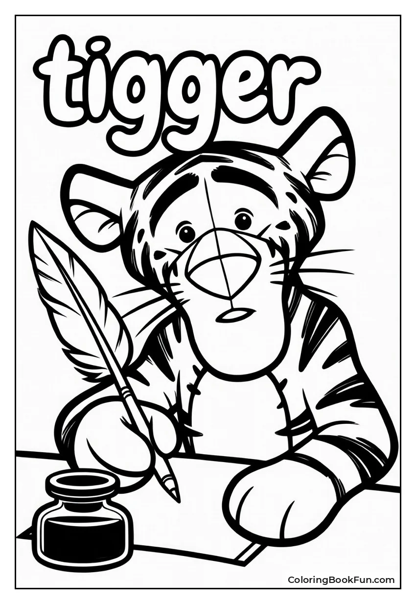Letter Writing Tigger
