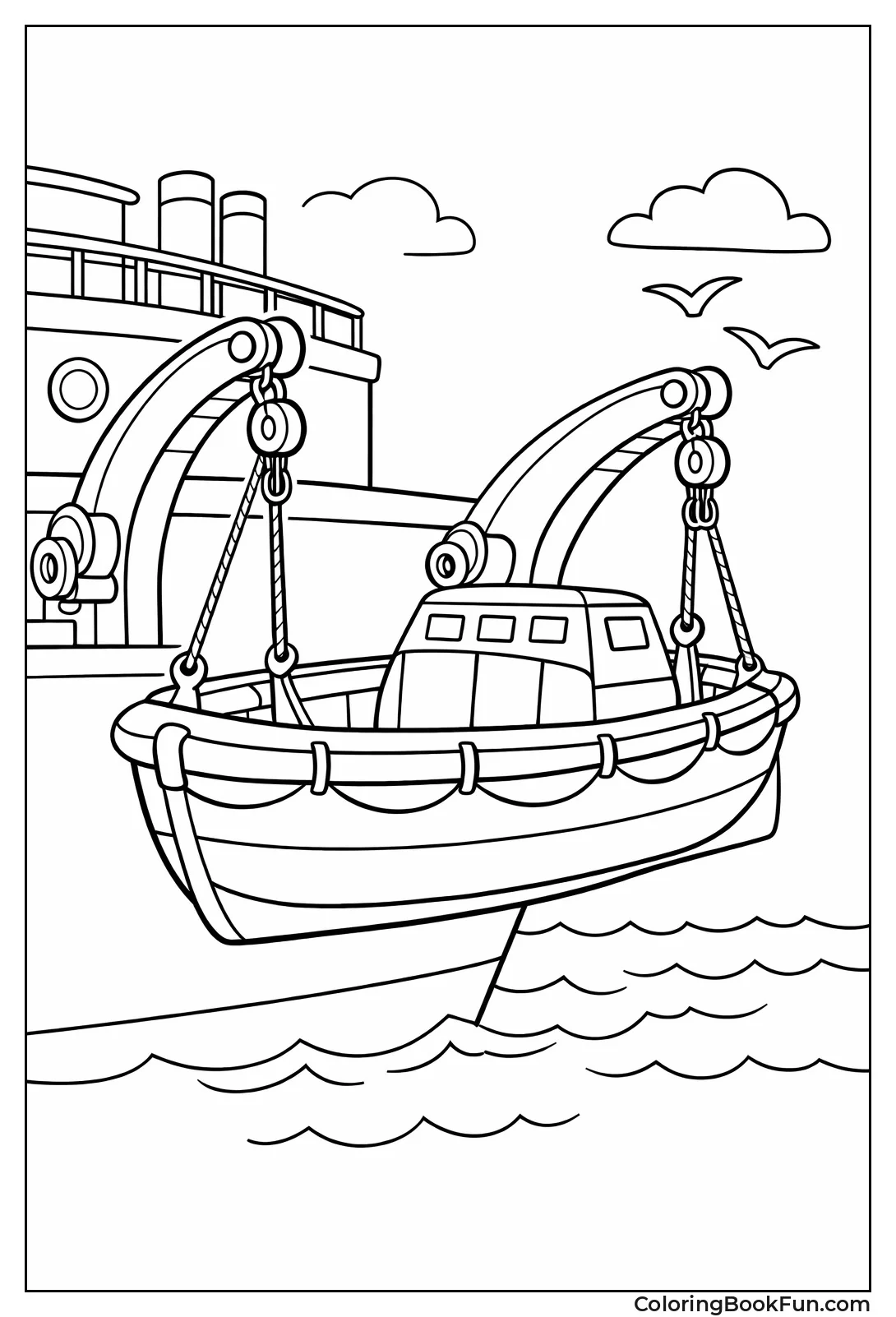 Lifeboat Hanging from Ship