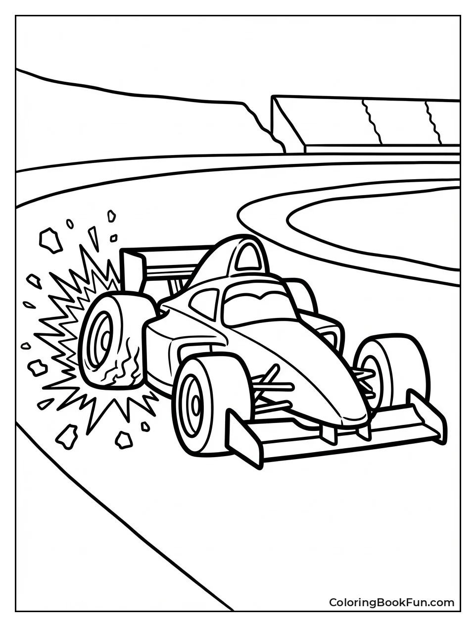 Lightning McQueen's Tire Bursts Wildly