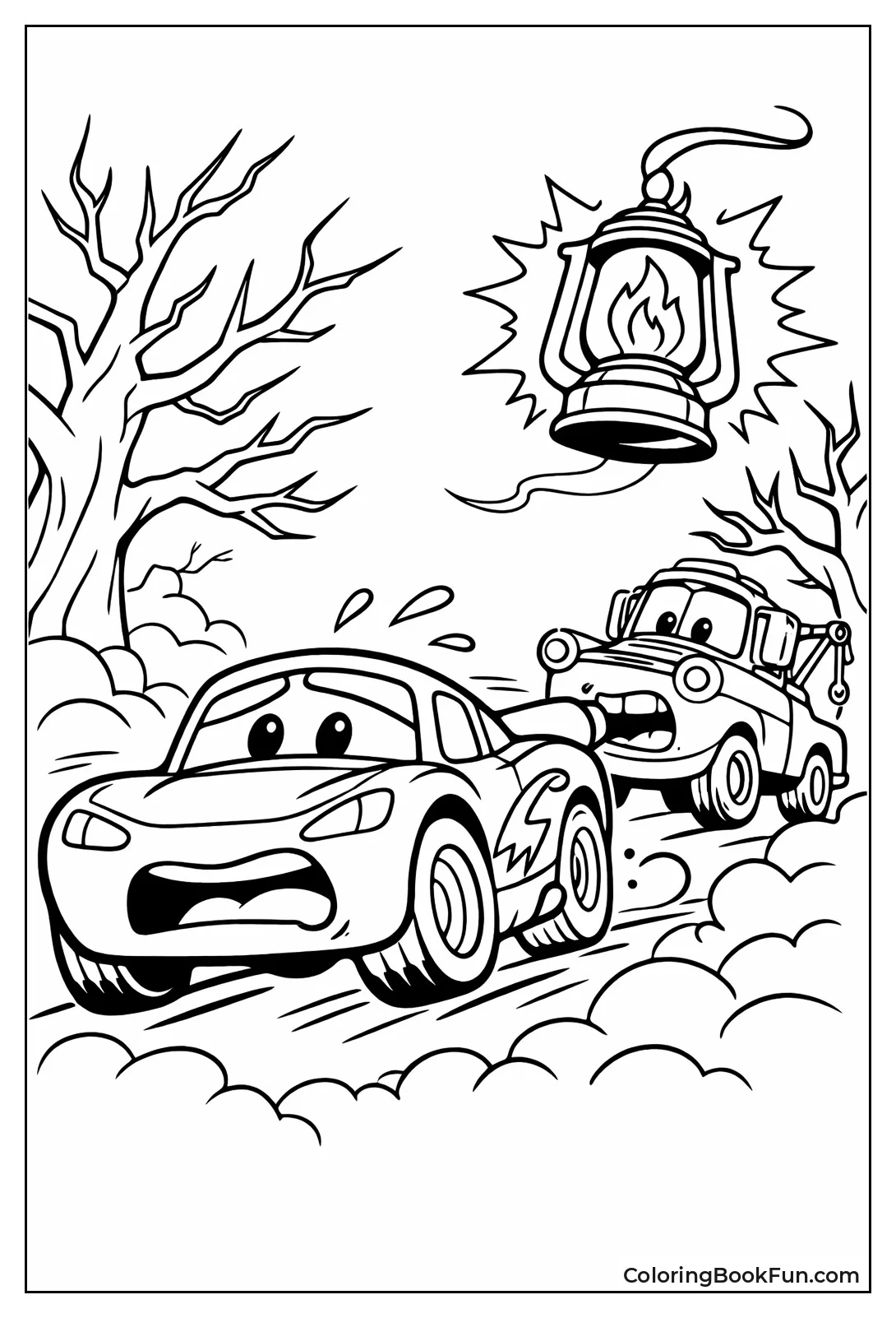 McQueen Flees Scary Ghostlight