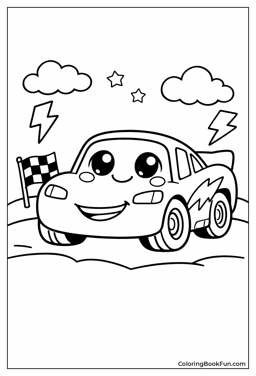 Cute Chibi McQueen Smiles Big