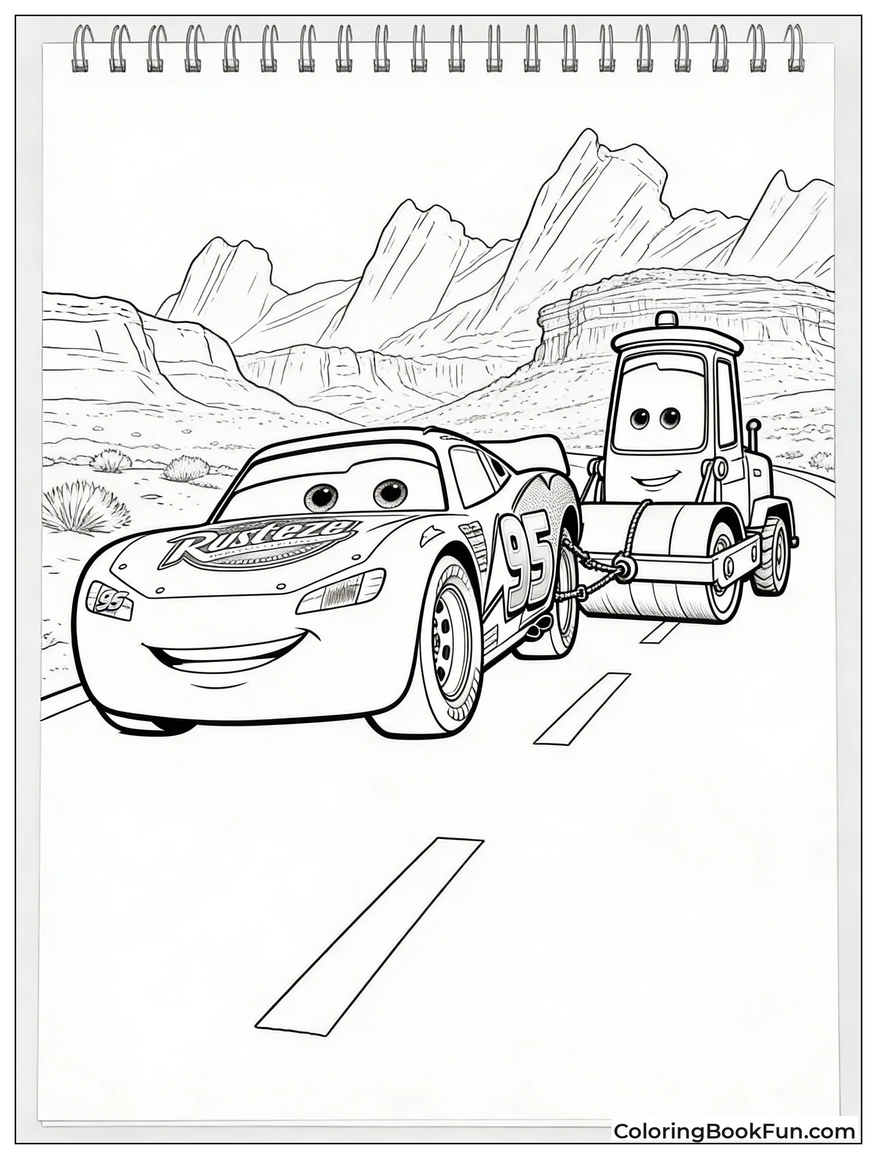 McQueen Paves Road with Bessie