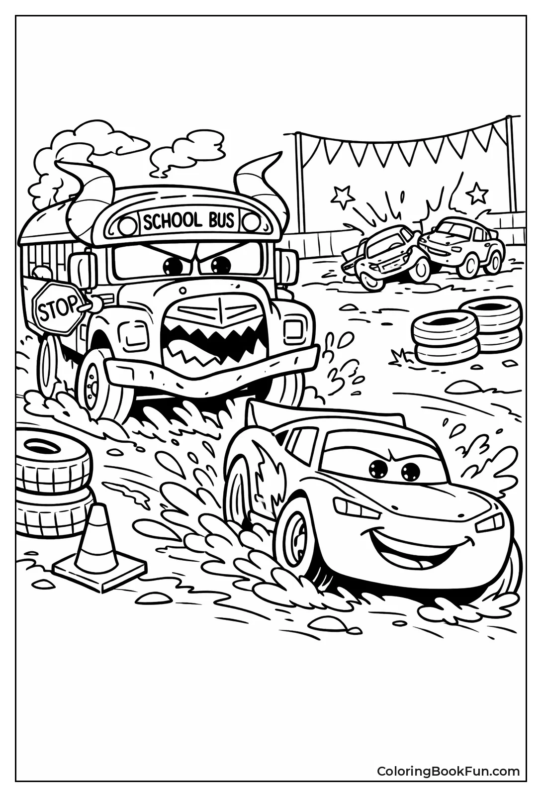 Miss Fritter Chases McQueen Messily