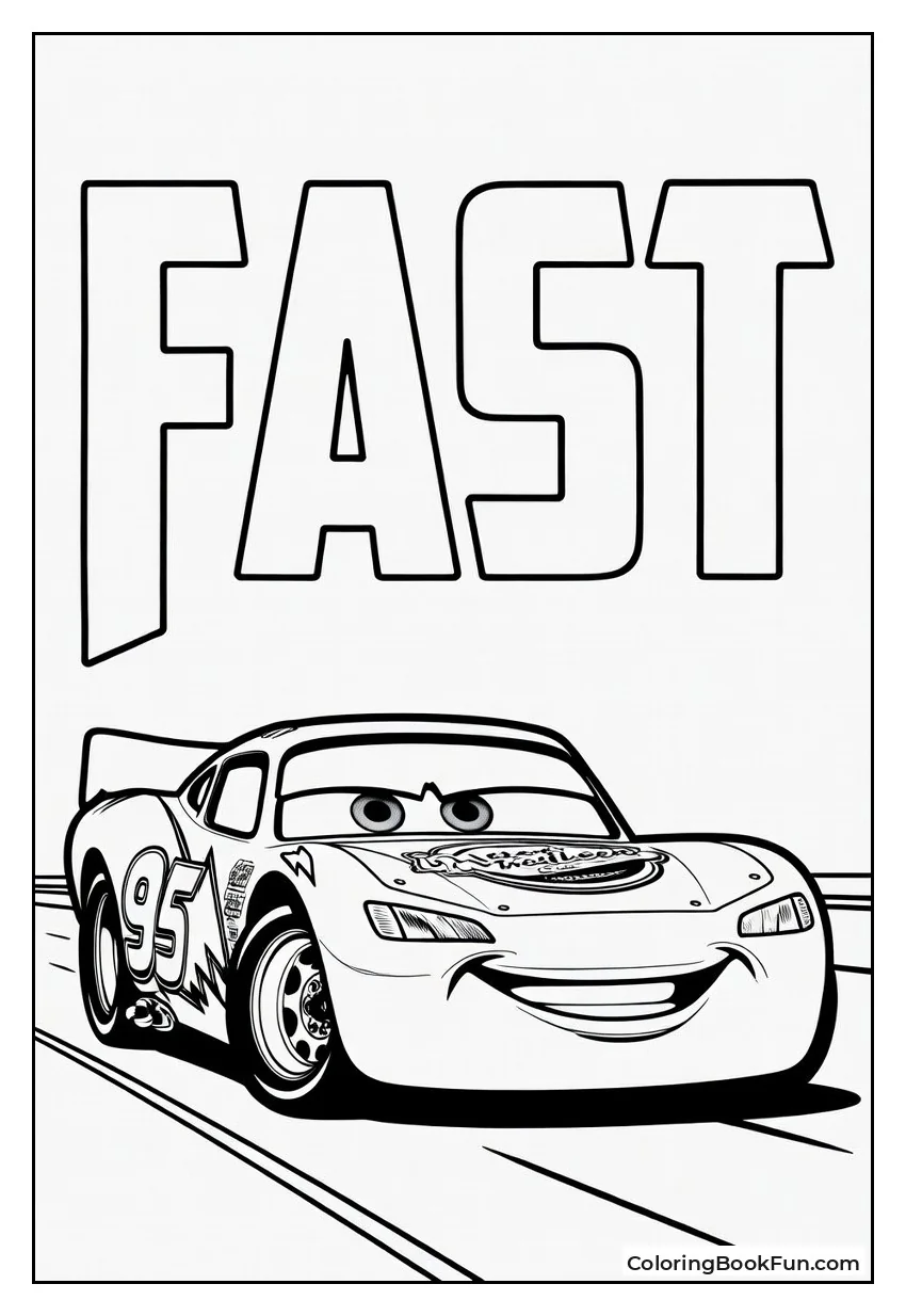 Vintage Poster Shows Racing McQueen