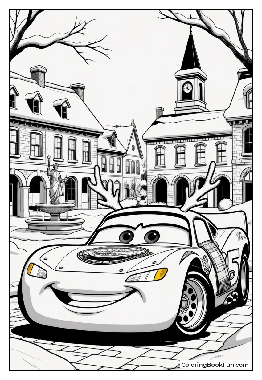 McQueen in Snowy Town Square