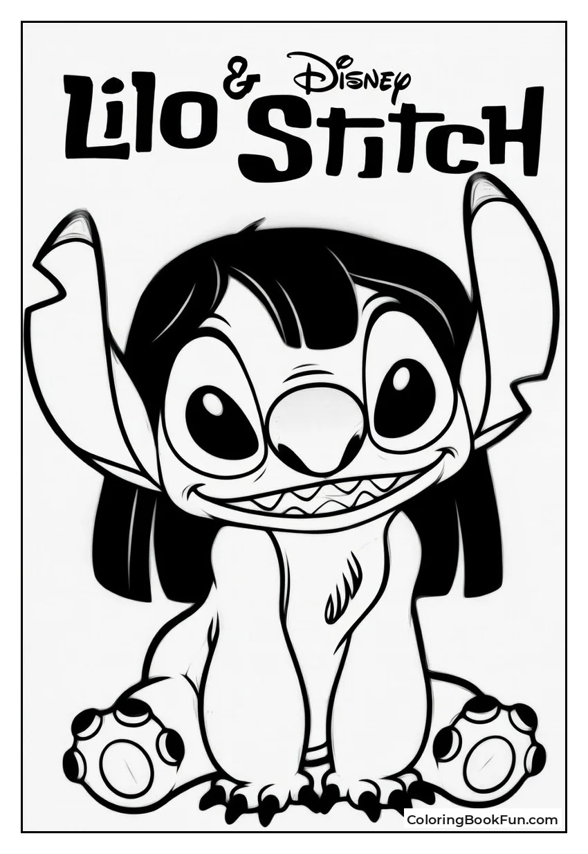 Lilo Poses Playfully with Stitch