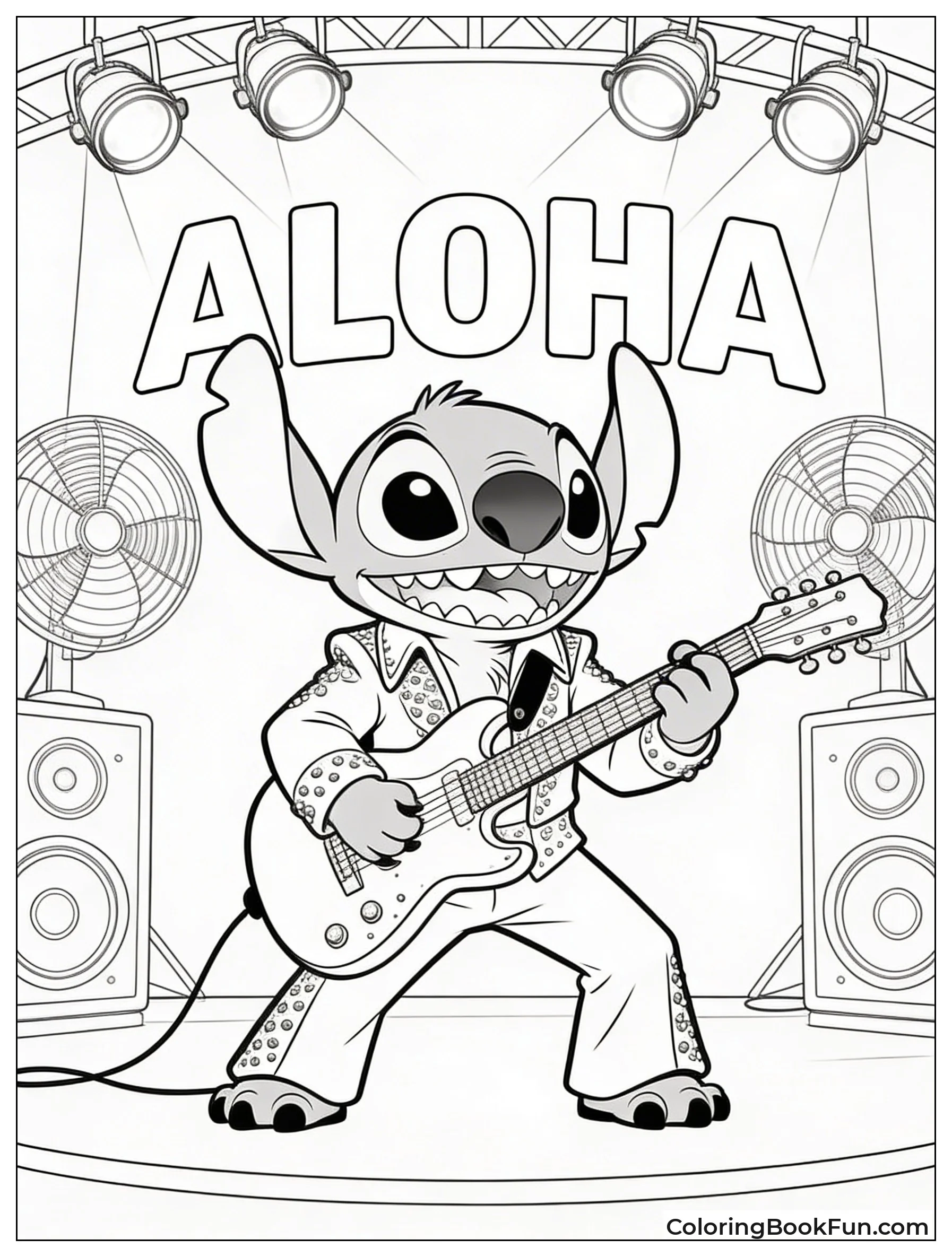 Stitch Rocks Elvis Guitar