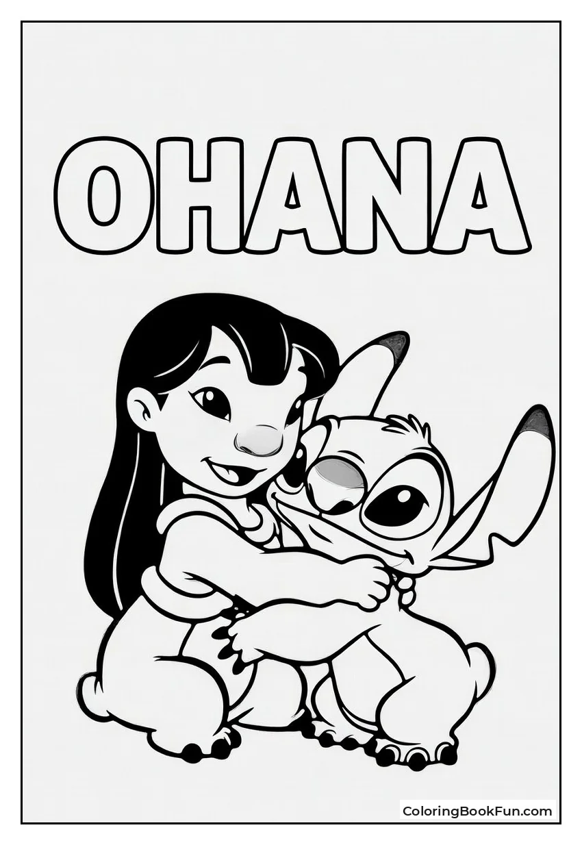 Lilo Hugs Stitch Tightly