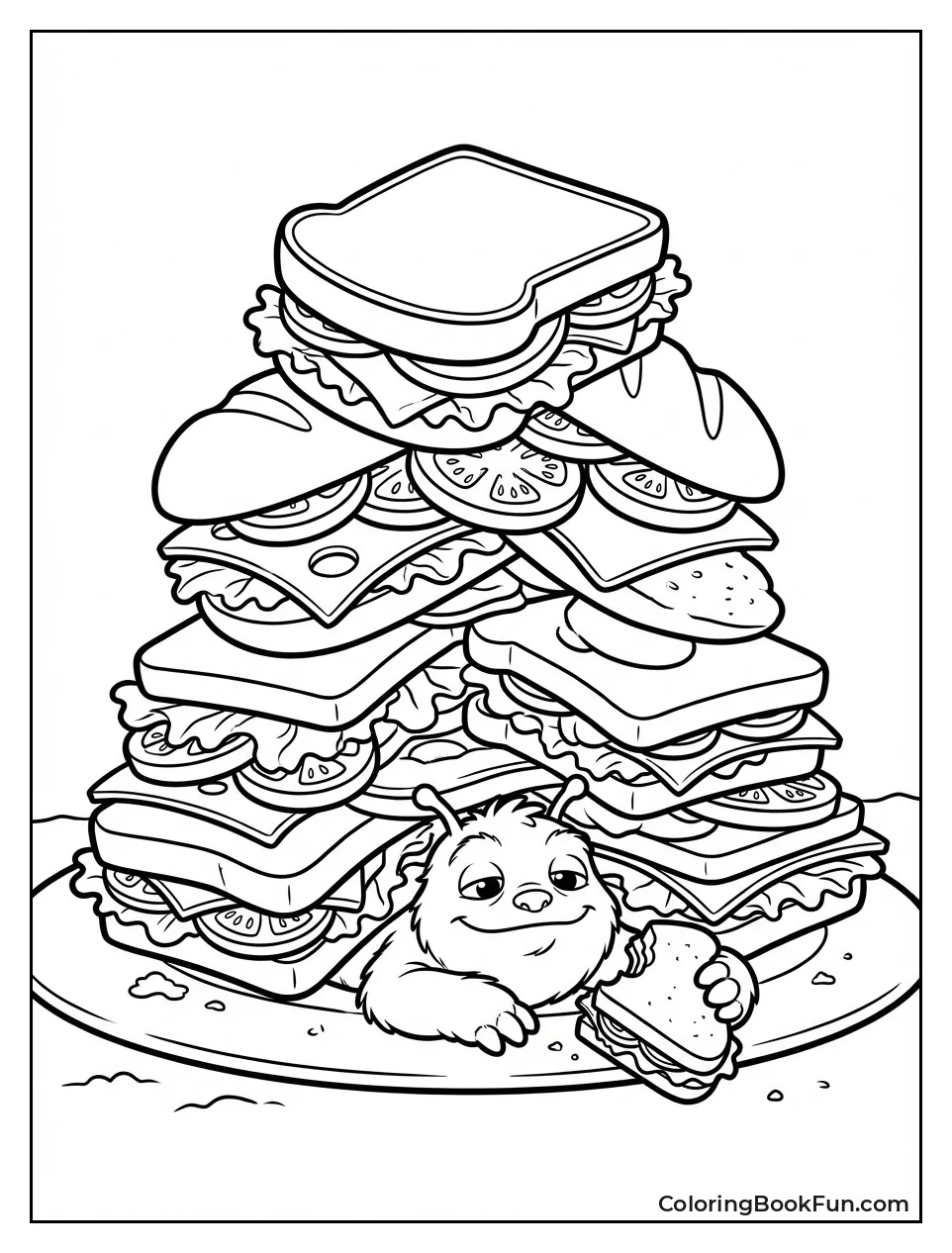 Reuben under Giant Sandwich