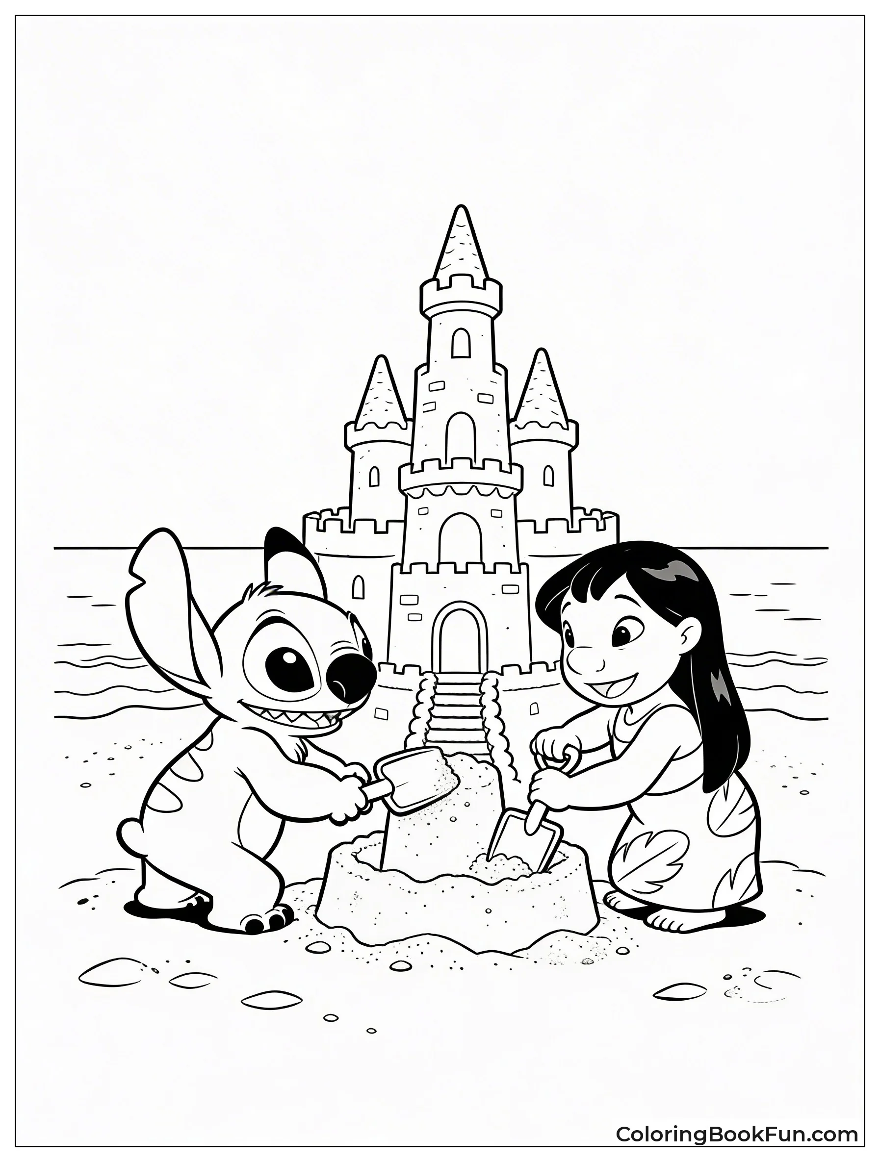 Lilo Stitch Build Sandcastle
