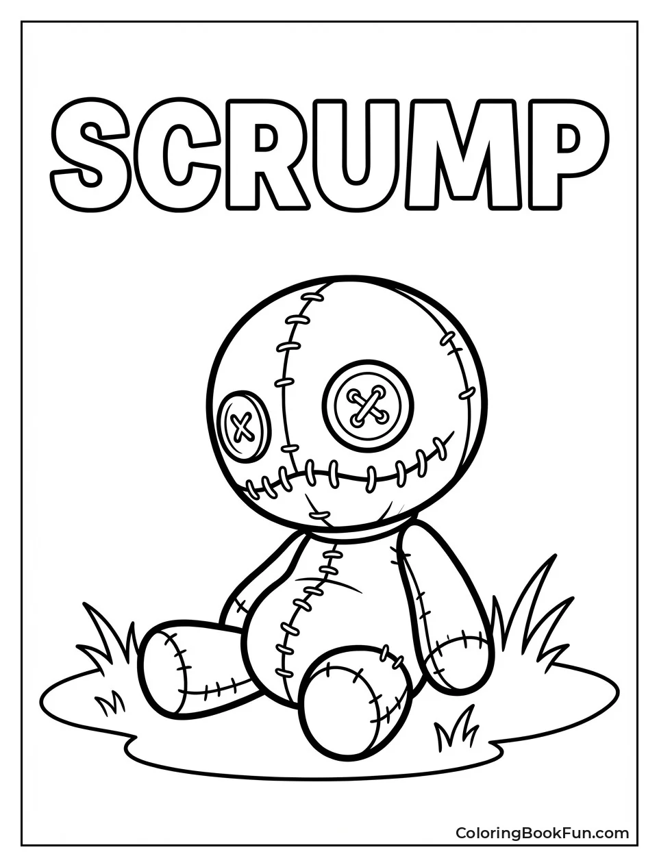 Scrump Doll with Stitches
