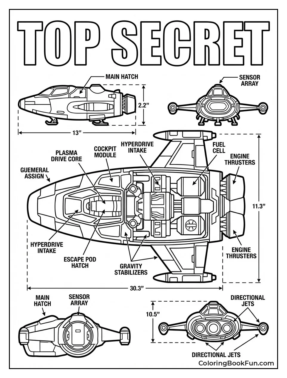 Stitch Spaceship Blueprint