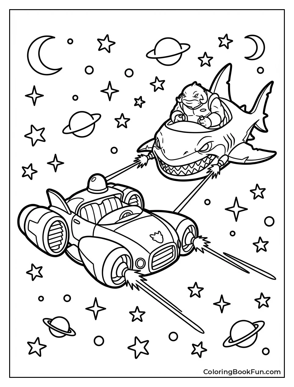 Spaceship Chase in Stars
