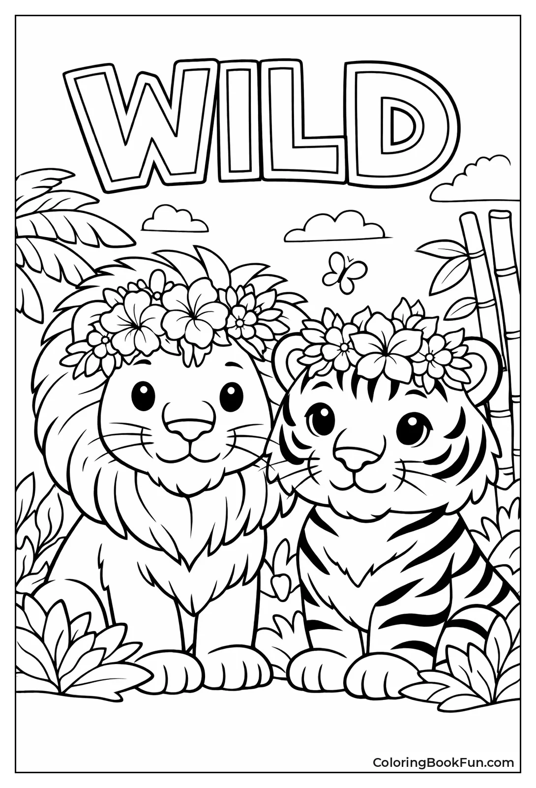 Lion Tiger Flower Crowns