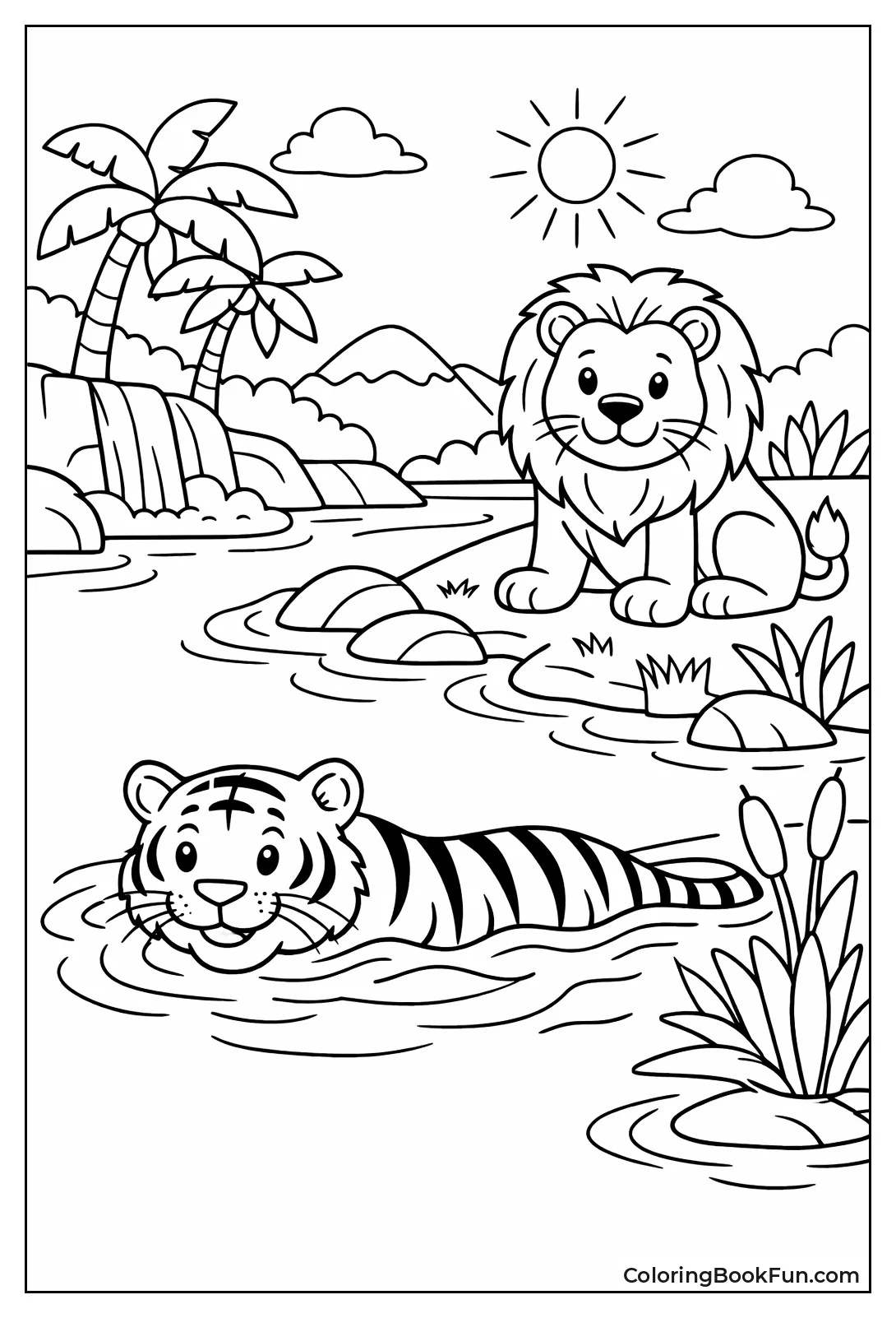 Swimming Tiger Lion Watches