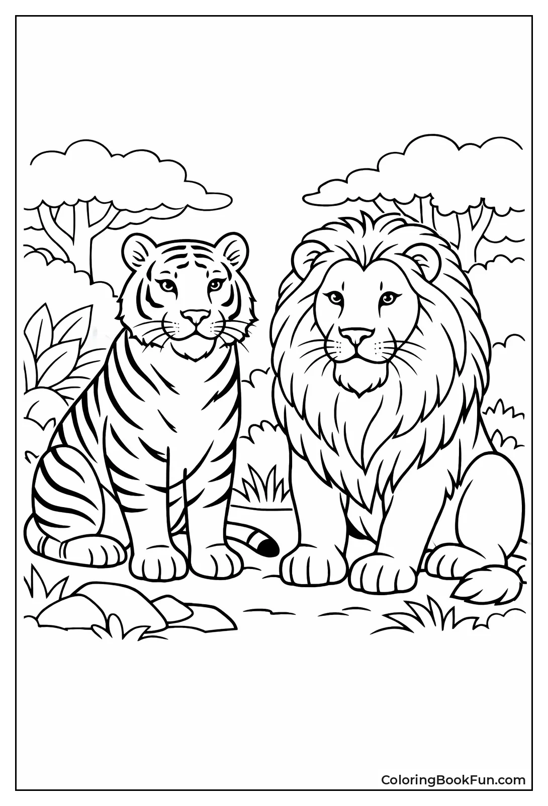 White Tiger Golden Lion Forest