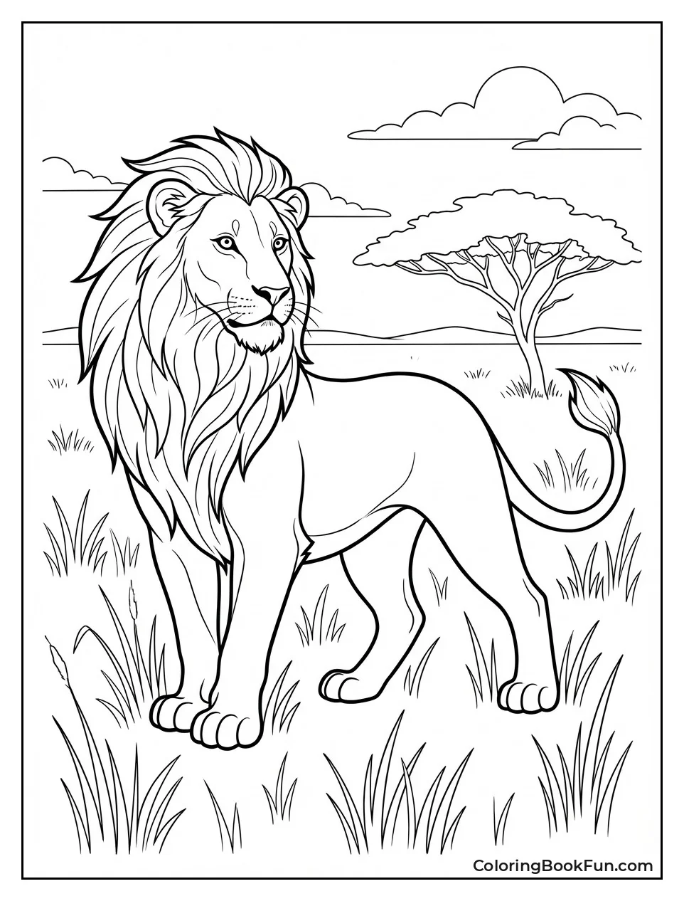 Nala Poses with Flowing Mane