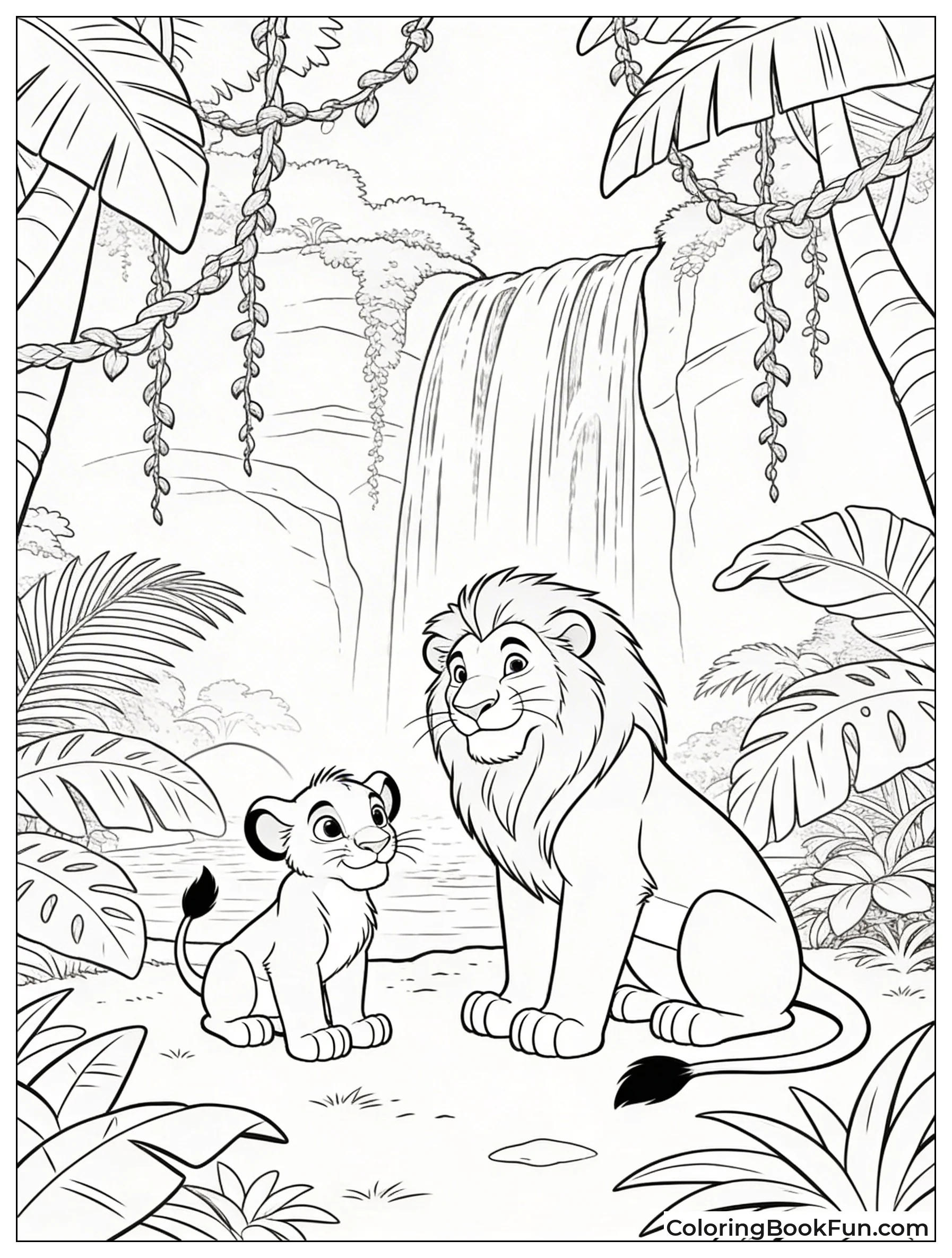 Lush Jungle with Vines