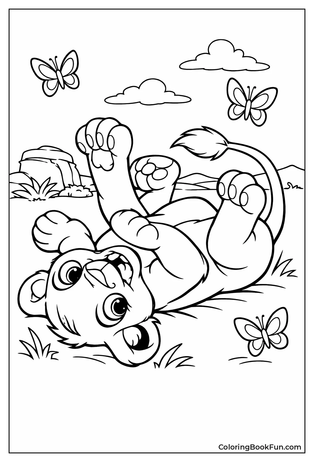 Kiara Plays with Butterflies