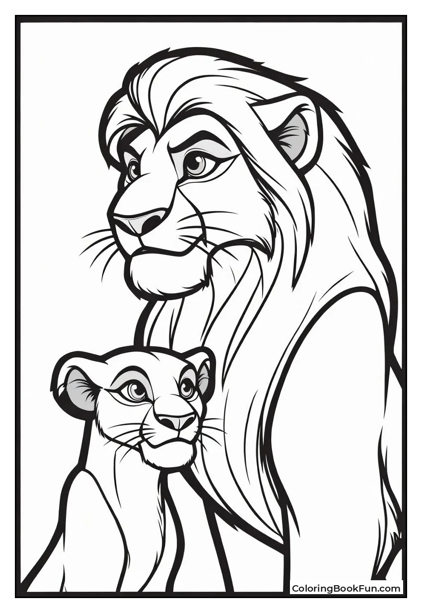 Mufasa with Young Nala